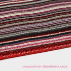 Коврик влаговпитывающий придверный Доляна «Страйпс», 34×54 см, цвет бордовый - фото 15938861