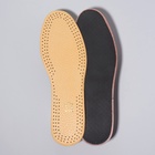 Стельки для обуви, универсальные, кожаные, дышащие, р-р RU до 45 (р-р Пр-ля до 46), 28.5 см, пара, коричневые - Фото 2