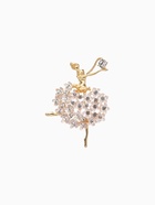 Брошь «Балерина» женственность, цвет белый в золоте - Фото 1