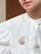 Брошь «Балерина» женственность, цвет белый в золоте - Фото 2