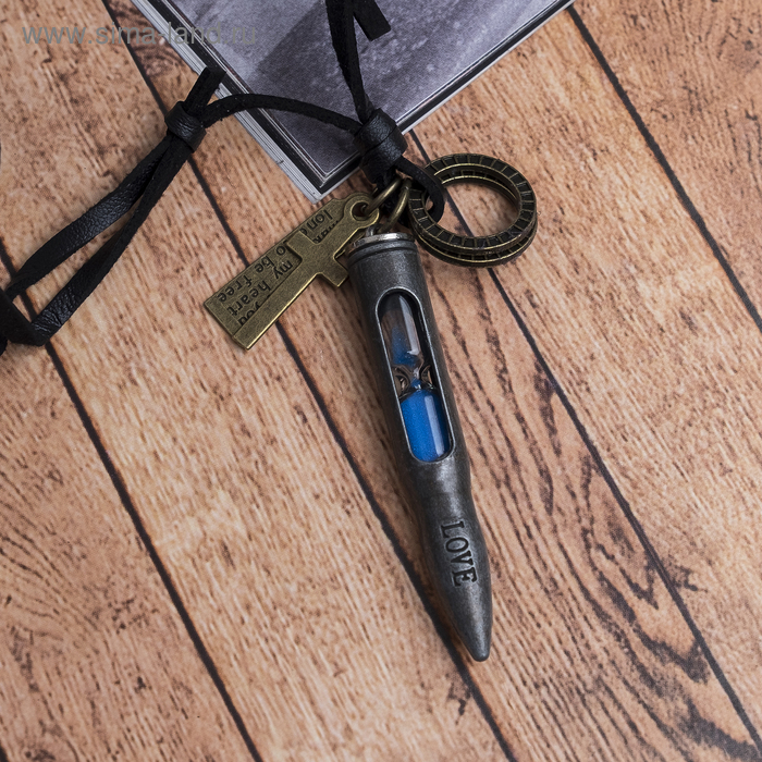 Мужской кулон «Резон» пуля, цвет чернёное серебро на чёрном шнурке, 80 см, МИКС - Фото 1