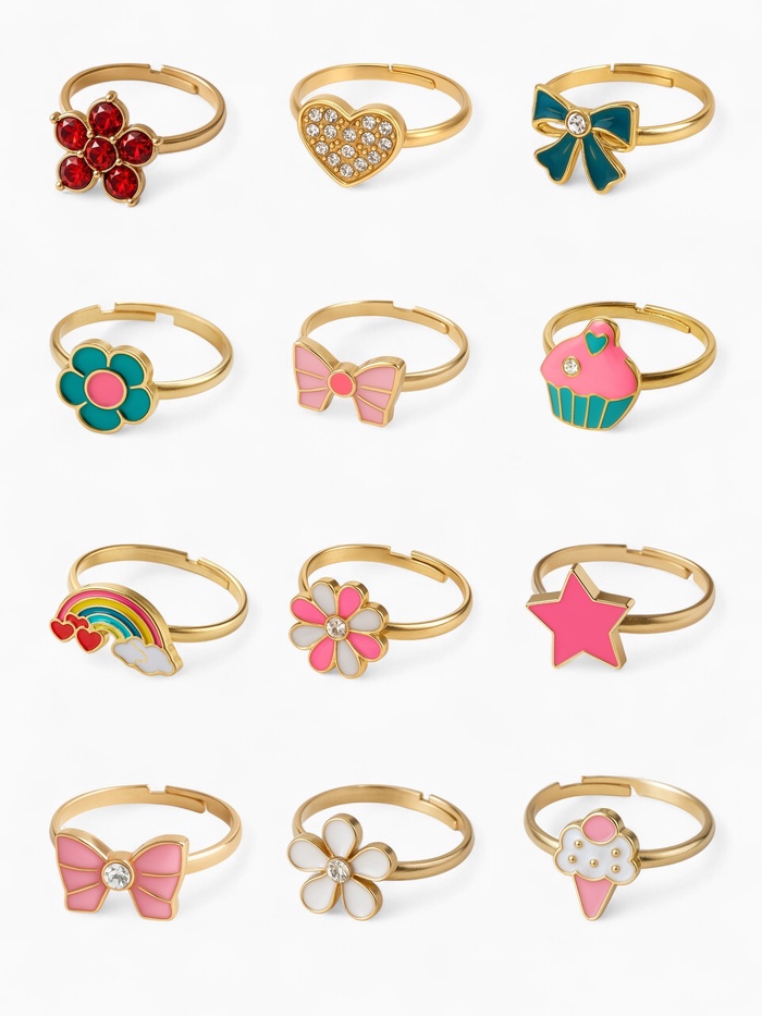 Кольцо «Выбражулька. Лето», безразмерное, фасовка 36 шт. форма МИКС, цвет МИКС - Фото 1