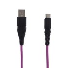 Кабель LuazON, Type-C - USB, 1 А, 1 м, фиолетовый - Фото 1