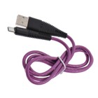 Кабель LuazON, Type-C - USB, 1 А, 1 м, фиолетовый - Фото 2