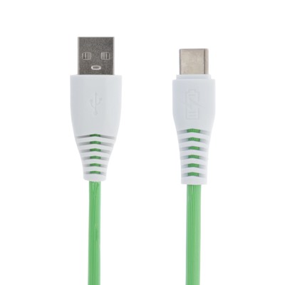 Кабель LuazON, Type-C - USB, 1 А, 1 м, зеленый