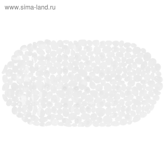 SPA-коврик для ванны на присосках «Белая галька», 33×63 см - Фото 1