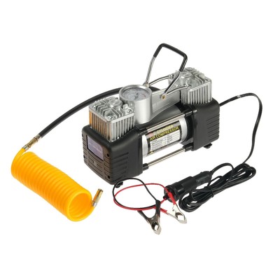 Компрессор, двухпоршневой, автомобильный 12 В, 85 л/мин, сумка, серебристый