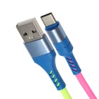 Кабель Luazon, Type-C - USB, 2 A, 1 м, оплётка нейлон, разноцветный - Фото 2