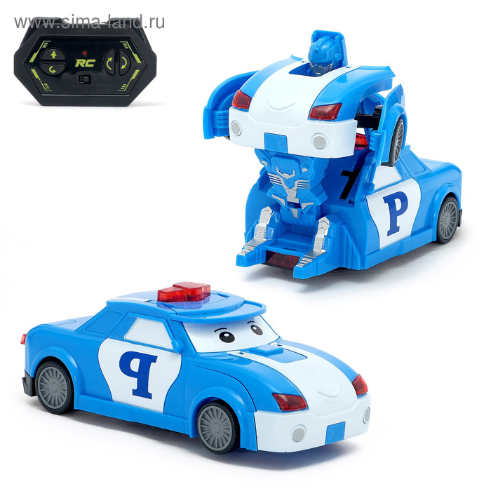 Робот радиоуправляемый «Полицейский», трансформируется, работает от батареек - Фото 1