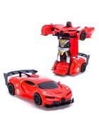 Робот радиоуправляемый «Спорткар», трансформируется, работает от батареек, цвета МИКС - Фото 4