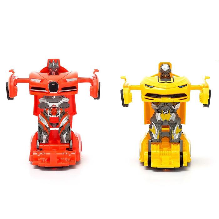 Набор роботов радиоуправляемых «Битва автоботов», трансформируется, работает от батареек, МИКС 46131