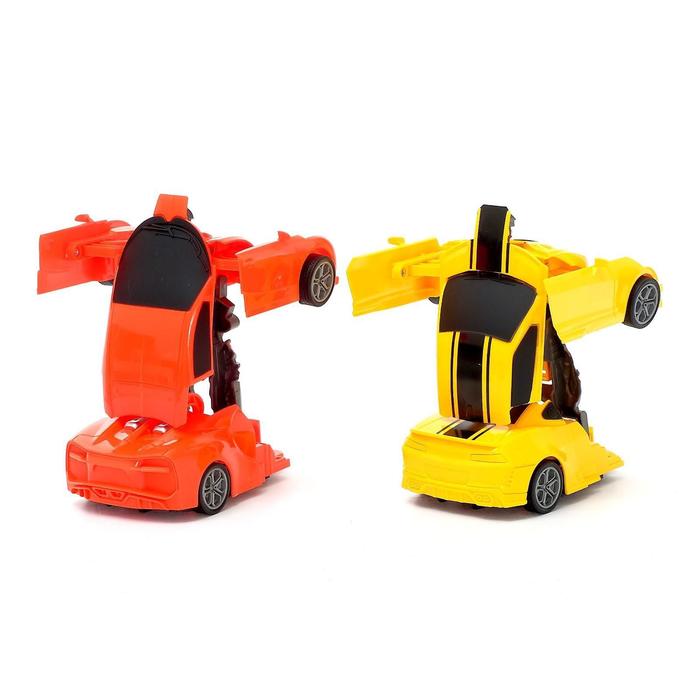 Набор роботов радиоуправляемых «Битва автоботов», трансформируется, работает от батареек, МИКС 46131