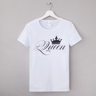 Футболка женская KAFTAN "Queen", белый, р. 48 - Фото 1