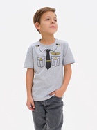 Футболка для мальчика KAFTAN «Пилот», серая, рост 98-104 см - Фото 2