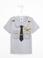 Футболка для мальчика KAFTAN «Пилот», серая, рост 98-104 см - Фото 5