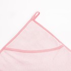 Пеленка-полотенце для купания розовый 100 х 75см махра 300г/м хл100% - Фото 2