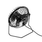 Вентилятор Luazon LOF-05, настольный, 2.5 Вт, 12 см, металл, черный - фото 9166306