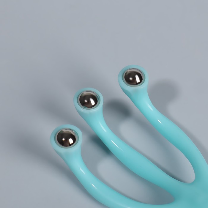 Массажёр для лица и зоны декольте, с металлическим шариками, 14 × 5 × 2,5 см, цвет МИКС 18883