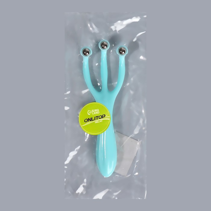 Массажёр для лица и зоны декольте, с металлическим шариками, 14 × 5 × 2,5 см, цвет МИКС 18883