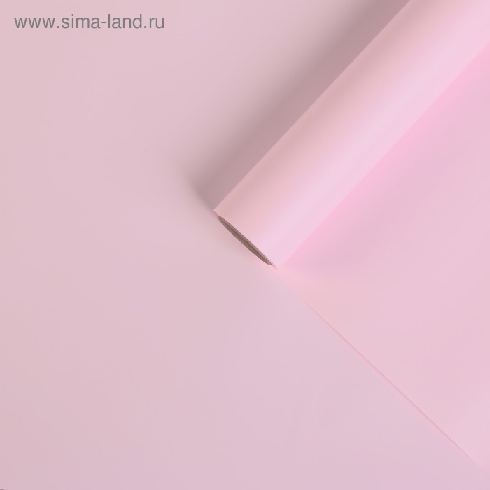 Пленка для цветов "Перламутр", нежно-розовый, 57 см х 5 - Фото 1