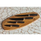 Набор кухонных принадлежностей Доляна «Супер-блек», 6 предметов: ножи 19 см, 23 см, 32 см, 32 см, керамическая овощечистка, 32×4 см, чёрный - Фото 5