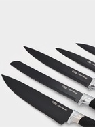 Набор кухонных принадлежностей Доляна «Супер-блек», 6 предметов: ножи 19 см, 23 см, 32 см, 32 см, керамическая овощечистка, 32×4 см, чёрный - Фото 3