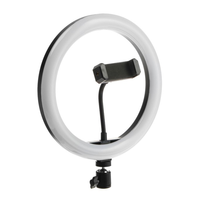 Светодиодная кольцевая лампа LuazON CB-32, 10" (26 см), 10 Вт, 3 режима, работает от USB - фото 1907045542
