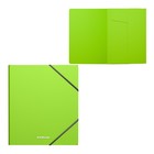 Папка на резинках А5+ пластиковая Erich Krause Neon, зелёная - Фото 1
