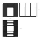 Лоток-сортер для бумаг вертикальный, 3 отделения, ErichKrause Techno Classic, чёрный - Фото 2