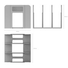 Лоток-сортер для бумаг вертикальный, 3 отделения, ErichKrause Techno Classic, серый - Фото 2