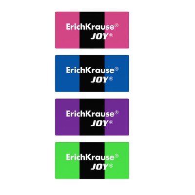 Ластик ErichKrause Joy Rainbow, 2 штуки, блистер