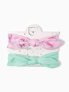 Повязки на голову для девочки «Крошка Я. Арбузик», 2 шт., размер 46-48, розовая, бирюзовая - фото 68042545