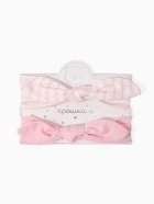 Повязки на голову для девочки «Крошка Я. Полоска», 2 шт., размер 46-48, розовая, белая - фото 68042550