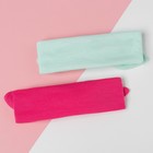 Набор повязок на голову Крошка Я "Бантик" розов/бирюз. р-р 46-48 - фото 63043098