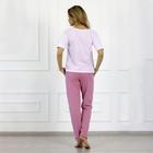 Комплект женский (футболка, брюки), цвет розовый, размер 44 - Фото 2