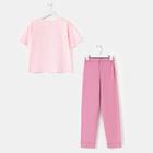 Комплект женский (футболка, брюки), цвет розовый, размер 50 - Фото 5