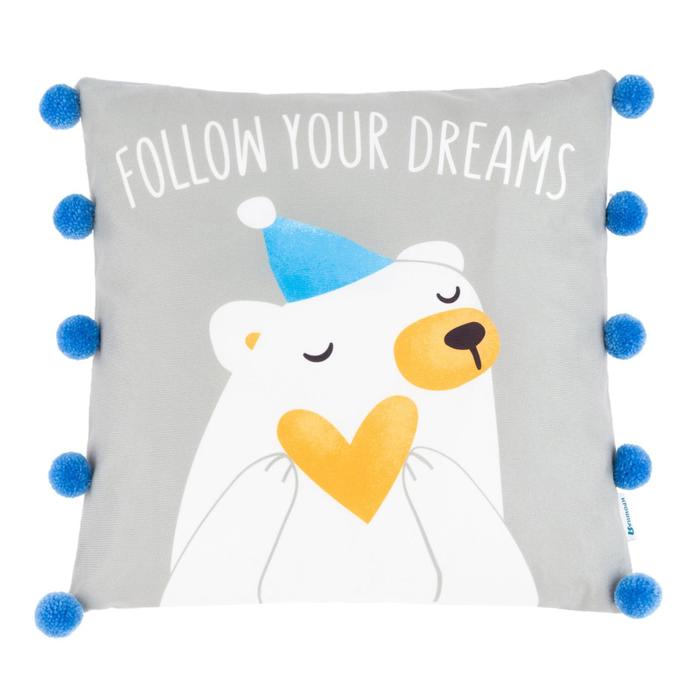 Наволочка декоративная Этель «Мишка» 40×40 см, 100% полиэстер - Фото 1