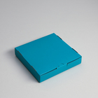 Коробка самосборная, с окном, голубая, 16 х 16 х 3 см - Фото 3