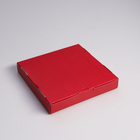 Коробка самосборная, с окном, красная, 19 х 19 х 3 см - Фото 3