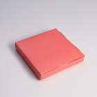 Коробка самосборная, с окном, розовая, 19 х 19 х 3 см - Фото 3