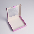 Коробка самосборная, с окном, сиреневая, 19 х 19 х 3 см - Фото 2