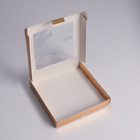 Коробка самосборная, с окном, золотая, 19 х 19 х 3 см - Фото 2