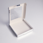 Коробка самосборная, с окном, серебрянная, 19 х 19 х 3 см - Фото 2
