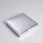 Коробка самосборная, с окном, серебрянная, 19 х 19 х 3 см - Фото 3