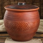 Горшок духовой с крышкой "Гончарный", декор, красная глина, 4.5 л, ручная работа - Фото 5