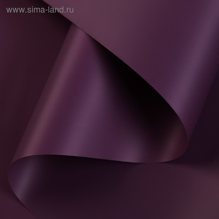 Корейская пленка для цветов перламутровая, двусторонняя, фиолетовый, 0,5 х 10 м - Фото 1