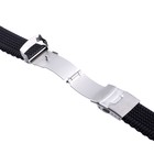 Ремешок для часов «Соломон» 24 мм, силикон, длина 20 см, чёрный - Фото 3