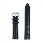 Ремешок для часов «Соломон», 20 мм, натуральная кожа, длина 21.5 см, чёрный с тиснением - Фото 2
