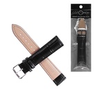 Ремешок для часов «Соломон», 22 мм, натуральная кожа, длина 20 см, чёрный с тиснением - Фото 5