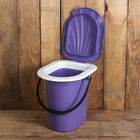 Ведро-туалет, 18 л, съёмный стульчак, фиолетовый - Фото 1